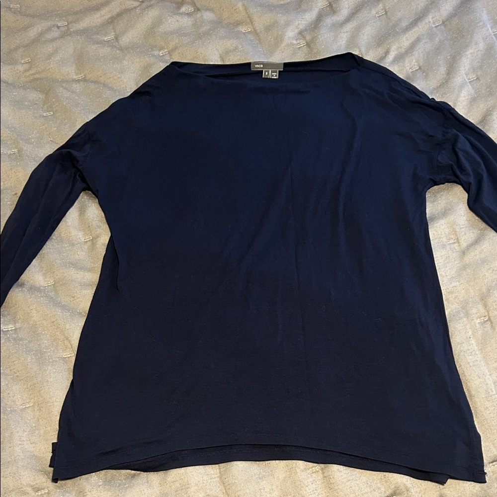 Vince Deep Blue Long Sleeve Shirt